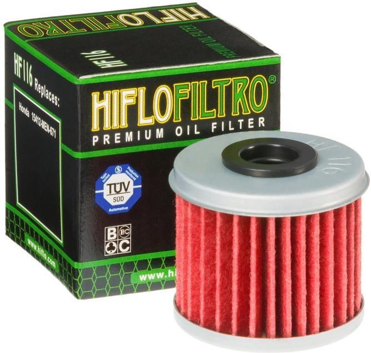 HifloFiltro HIFLO OIL FILTER, HF116 Honda