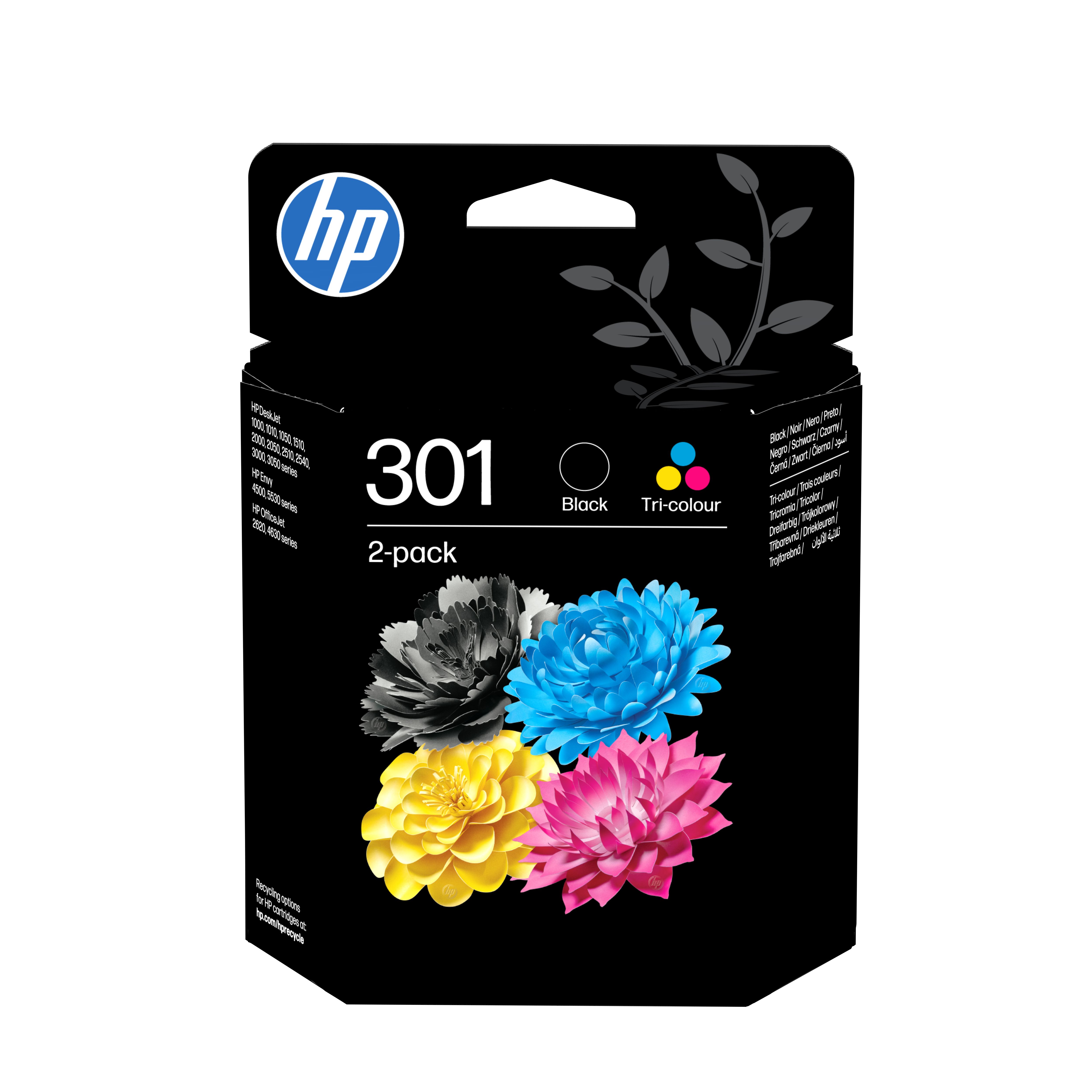 HP 301 Inktcartridges - Zwart & Kleur - 2-Pack - Origineel