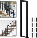 Metalen U-vormige leuning van 75 cm, zwart