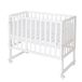 roba Cododo Bed 45 x 90 cm safe asleep 3-in-1 in hoogte verstelbaar, wieg + matras + canvas barrière + mesh rand + 4 remwielen - babybedset - wit hout