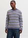JACK & JONES Trui 'JORSalamanco' saffier / chocoladebruin / wit
