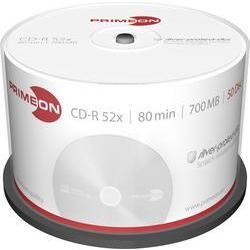 PRIMEON 2761102 CD-R 80 disc 700 MB 50 stuks Spindel Mat zilver oppervlak