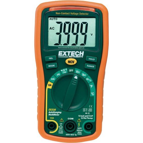 EXTECH mini multimeter met 12 functies en contactloze spanningstester, 1 stuk, EX330