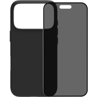 BlueBuilt Protective Back Cover met MagSafe iPhone 17 Pro Zwart + BlueBuilt iPhone 17 Pro Privacy Screenprotector Glas