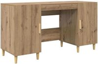 vidaXL Bureau Artisan Eiken Bewerkt Hout 140 x 50 x 75 cm