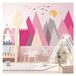 Ambiance Sticker Muurstickers voor kinderen, decoratie babykamer, muursticker, gigantisch, Scandinavische bergen, Matika, H 80 x L 120 cm