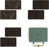 CREATE STONE STUDIO Tosti-ijzer, grill en wafelijzer met verwisselbare platen - Sage