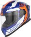 Acerbis X-Way, casque intégral, Bleu/Orange/Blanc, M