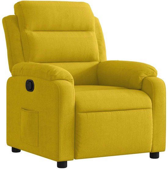 vidaXL Fauteuil verstelbaar fluweel geel