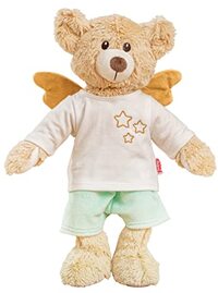 Heless 757 - Knuffeldier Teddy Hope met beschermengel-outfit, ca. 42 cm grote teddybeer om van te houden en als speelgenoot voor baby's en peuters