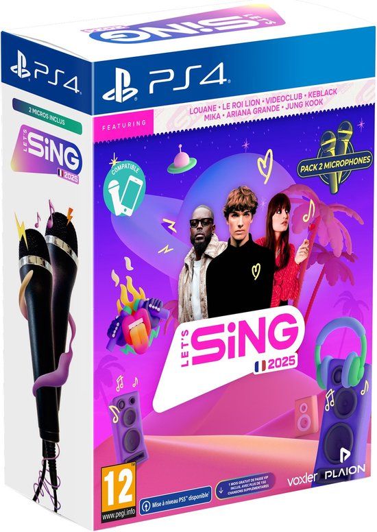 Let's Sing 2025 + 2 Microfoons - Franse Editie - PS4