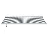 Maison Exclusive - Parasol rétractable, anthracite et blanc, 4,5 x 3 mètres, tissu et aluminium