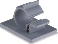 RS PRO Kabelhouder zelfklevend, kabel-Ø 10 mm nylon grijs 24,5 mm x 30 mm, verpakking van 50 stuks