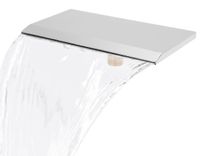 Fontaine de cascade pour piscine - 19 cm - Acier inoxydable - Argent