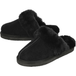 ESMARA® Chaussons en peau de mouton premium femme (noir, 38)
