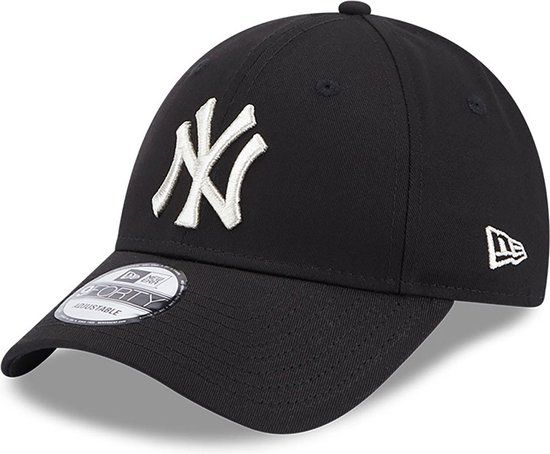 New York Yankees 9FORTY MLB Metallic Logo Baseball Cap - Black - Women's