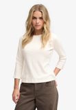 Superdry - Athletic Essentials Pointelle Top Relaxed Pasvorm - Dames - Lange mouwen shirts - Maat 10 - Katoen - Desert Bone Off White