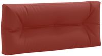 vidaXL Palletkussen VIANEN 100% Polyester Rood 120 x 40 x 12 cm
