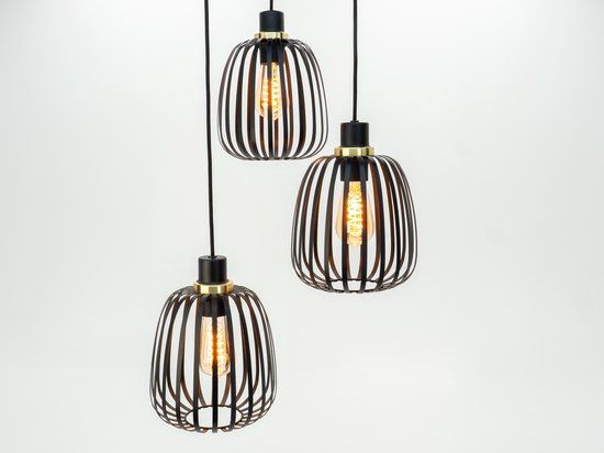 EGLO Pocicas Hanglamp - E27 - Ø 35 cm - Zwart|Goud