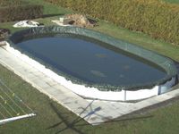 Steinbach Winterdekzeil voor ovalen bassin 620 x 360 cm, grote maat 130 cm, 036341