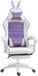 Vinsetto Fauteuil de jeu avec support lombaire, repose-pieds et coussin de tête - Blanc/Violet