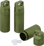 Relaxdays pillenkoker set van 3 - waterdicht - reis pillendoosje - aluminium - 9,5x3 cm - groen