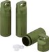 Relaxdays pillenkoker set van 3 - waterdicht - reis pillendoosje - aluminium - 9,5x3 cm - groen