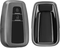 kwmobile autosleutel hoesje geschikt voor Toyota 2-knops autosleutel Smart Key hoes - TPU autosleutel behuizing - Beschermende auto sleutel case - Sleuteletui in mat zwart