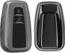 kwmobile hoesje voor autosleutel geschikt voor Toyota 2-knops autosleutel Smart Key hoes - TPU autosleutel behuizing - Beschermende auto sleutel case - Sleuteletui in mat zwart