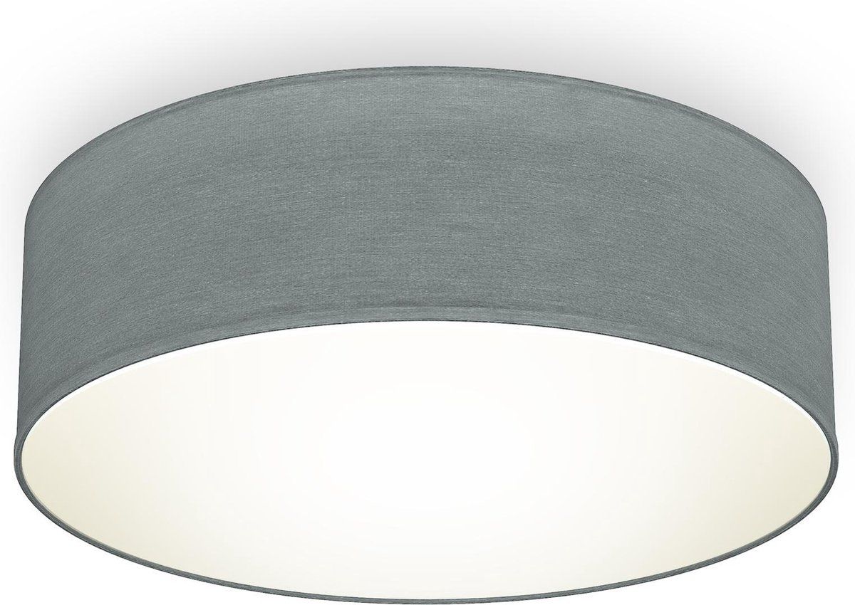 B.K.Licht - Plafondlamp - Ø30cm - grijs - E27 - stof