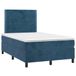 Maison Exclusive - Sommier à lattes de lit et matelas bleu foncé 120x190cm velours