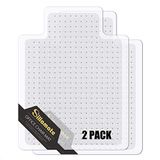 Sillamate 2 stuks bureaustoelmat van 86 cm x 1128 cm voor vloerbedekking