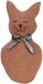 Merkloos Deurstopper - poes/kat - bruin - 25 x 13 cm - dieren - kinderkamer - bescherming