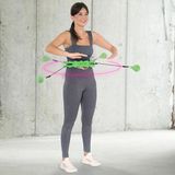 HMS HHW01 - Hula Hoop - Groen met Noppen - Verstelbaar - Fitness
