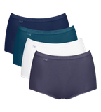 Sloggi Basic+ Maxi C4P Dames Onderbroek - BLAUW WIT COMBINATIE