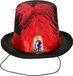 Fiestas Guirca Carnaval verkleed mini hoge hoed voor dames - zwart/rood