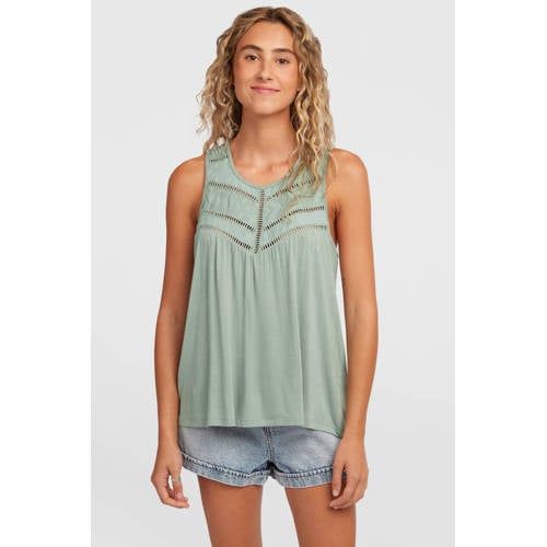 O'Neill Mouwloze top groen broderie