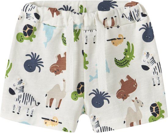 NAME IT Baby Bermuda shorts - Katoen/Elastaan - Maat 62 - Cloud Dancer