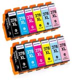 Epson Lot de 12 cartouches d'encre, type 378XL, pour Epson XP-8000/8500/8600/8700