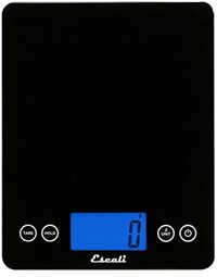 Escali 2210IB keukenweegschaal Arti XL, digitale weegschaal voor het koken, keukenaccessoires, ideaal voor doseringen, 10 kg (22 lb), zwart, 24 x 19 x 2 cm