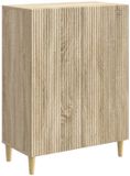vidaXL Dressoir Sonoma eiken 66 x 34,5 x 90 cm bewerkt hout
