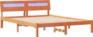 vidaXL Bedframe, Wasbruin, 150 x 200 cm, Massief grenenhout