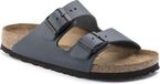Birkenstock Arizona cuir naturel bleu regular uni