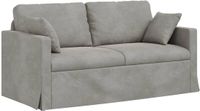 vidaXL Bank Lichtgrijs Fluweel 158 x 78 x 80 cm