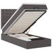 vidaXL Lit plateforme avec matelas, gris, 120x190 cm, similicuir