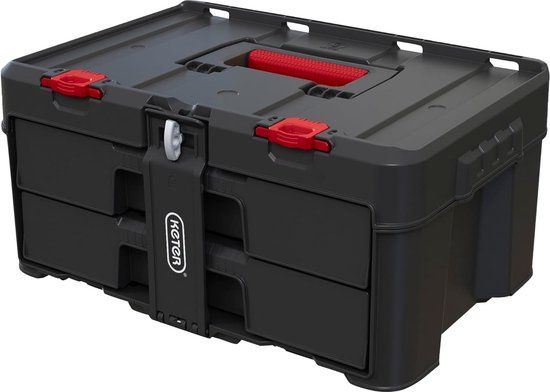 Keter - Gereedschapskoffer met 2 laden - Zwart - Stack'N'Roll 253384