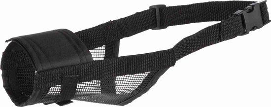 Trixie Muilkorf Polyester Met Gaas Inzet Zwart - One size