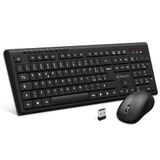 Atlantis Land P013-AX280G+M Toetsenbord Inclusief Muis Universeel RF Draadloos QWERTY Italiaans Zwart