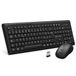 Atlantis Land P013-AX280G+M Toetsenbord Inclusief Muis Universeel RF Draadloos QWERTY Italiaans Zwart