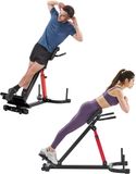 VEVOR Hyperextensie bank met Romeinse stoel, verstelbare verlengmachine van 158 kg, multifunctionele trainingsapparatuur voor bilspieren, hamstrings, onderrug en buikspieren, fitness